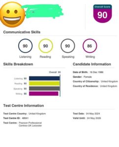 pte-2 PTE Results - 90 Overall